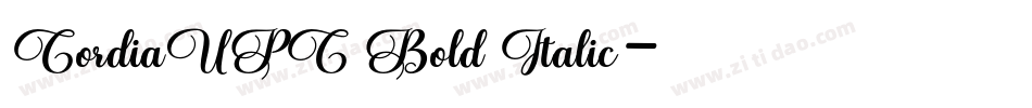 CordiaUPC Bold Italic字体转换